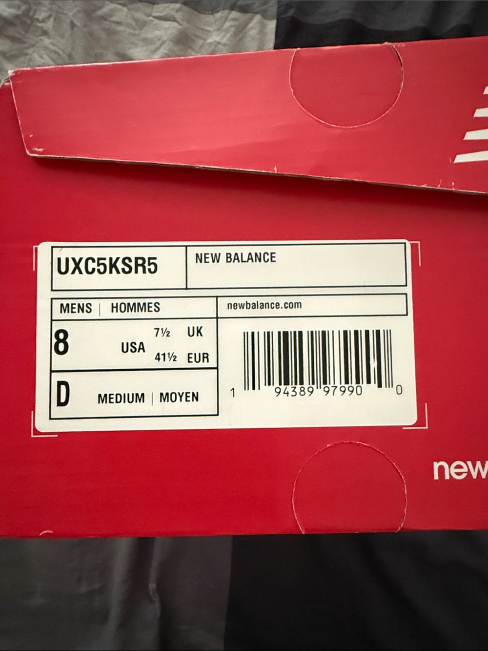 New Balance track running  black Shoe Box with White Label